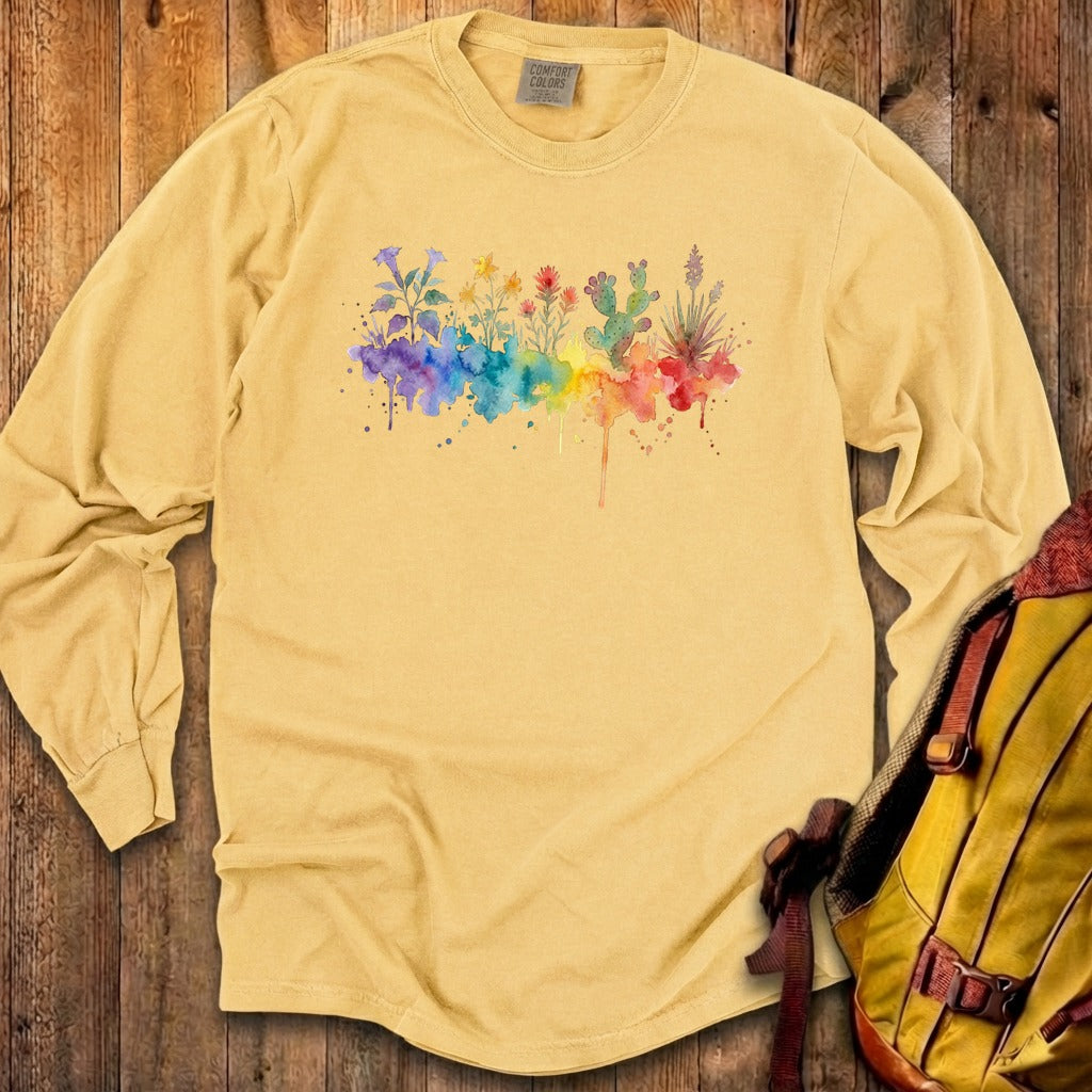 Watercolor Zion Wildflowers Premium Long Sleeve