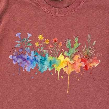 Watercolor Zion Wildflowers Premium Long Sleeve