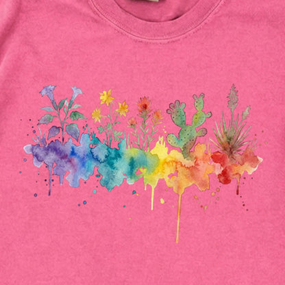 Watercolor Zion Wildflowers Premium Long Sleeve
