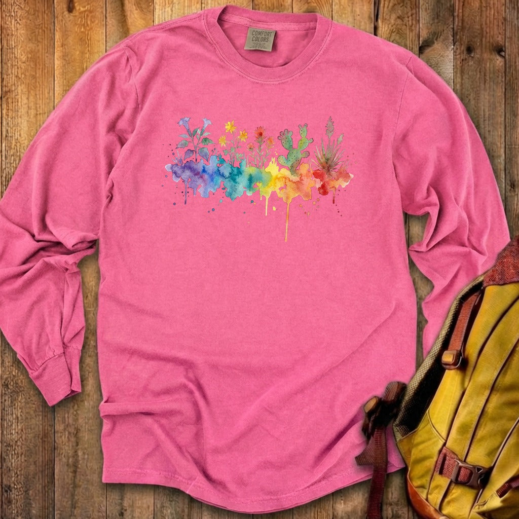 Watercolor Zion Wildflowers Premium Long Sleeve