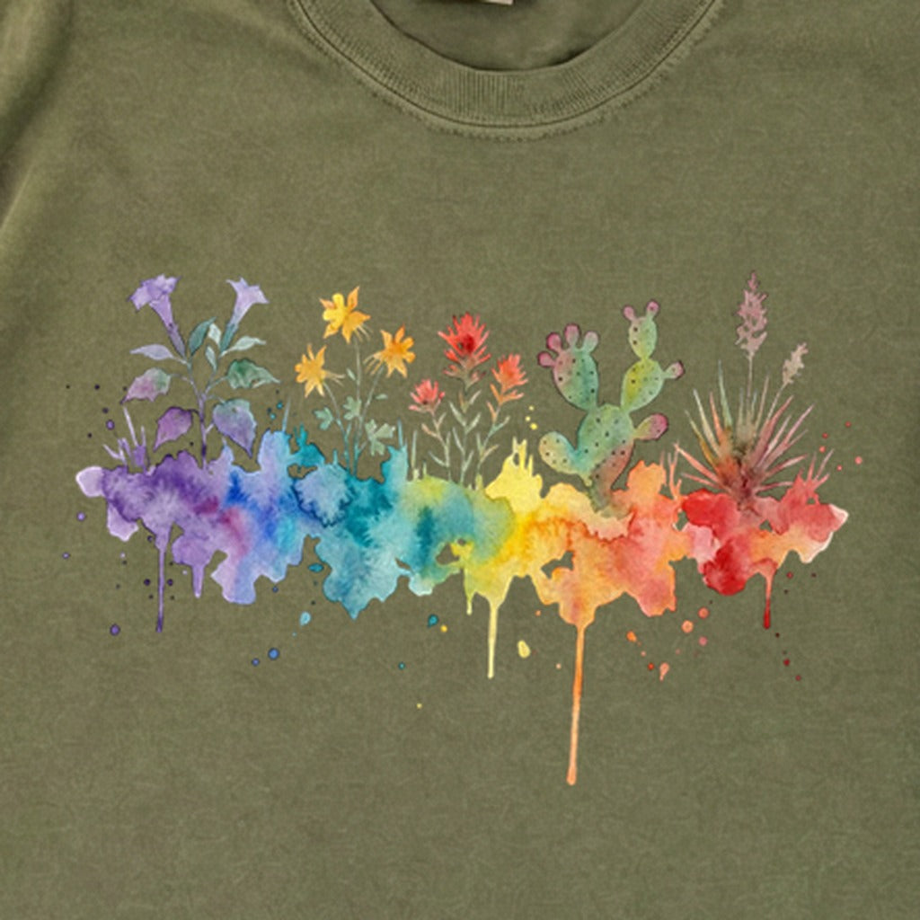 Watercolor Zion Wildflowers Premium Long Sleeve