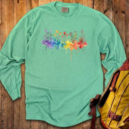 Watercolor Zion Wildflowers Premium Long Sleeve