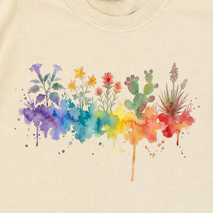 Watercolor Zion Wildflowers Premium Long Sleeve