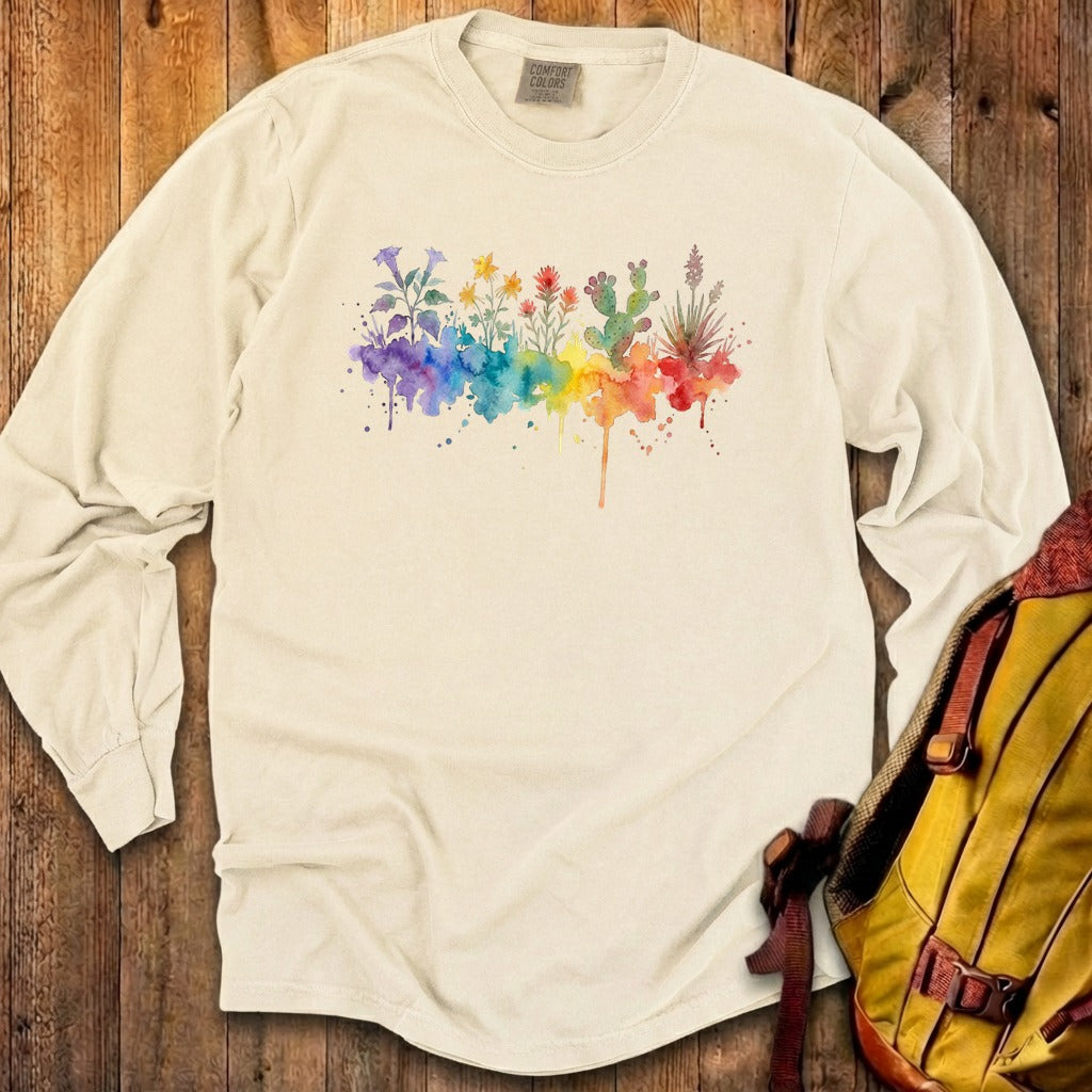 Watercolor Zion Wildflowers Premium Long Sleeve