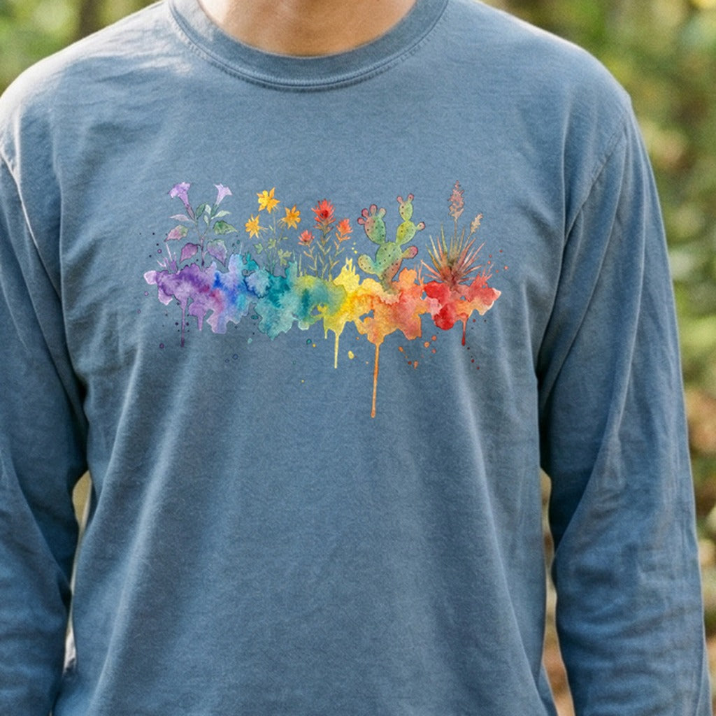 Watercolor Zion Wildflowers Premium Long Sleeve