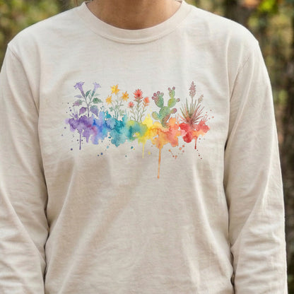 Watercolor Zion Wildflowers Premium Long Sleeve