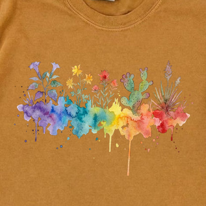 Watercolor Zion Wildflowers Premium Long Sleeve