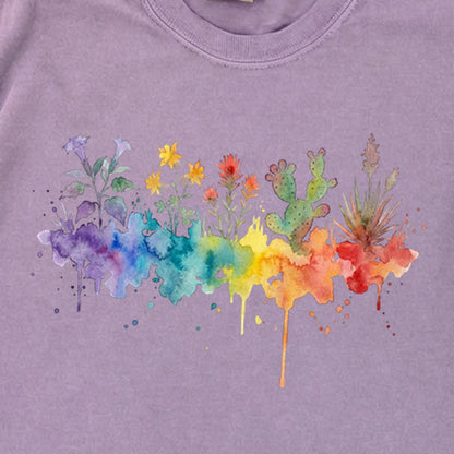 Watercolor Zion Wildflowers Premium Long Sleeve
