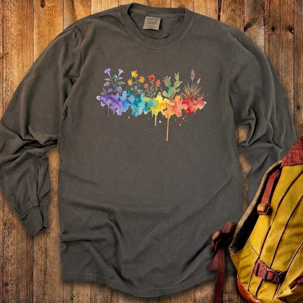 Watercolor Zion Wildflowers Premium Long Sleeve