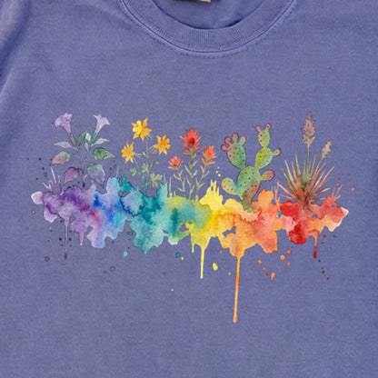 Watercolor Zion Wildflowers Premium Long Sleeve