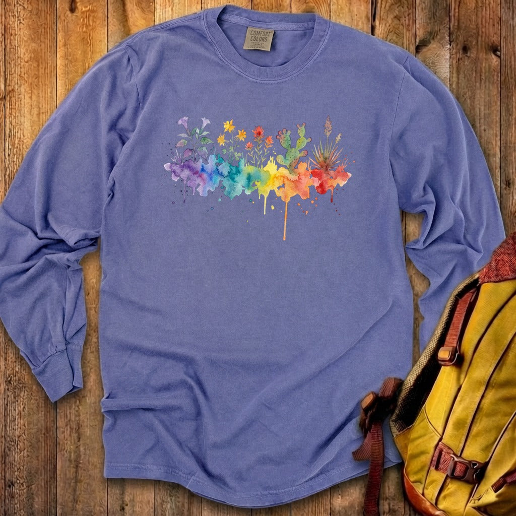 Watercolor Zion Wildflowers Premium Long Sleeve