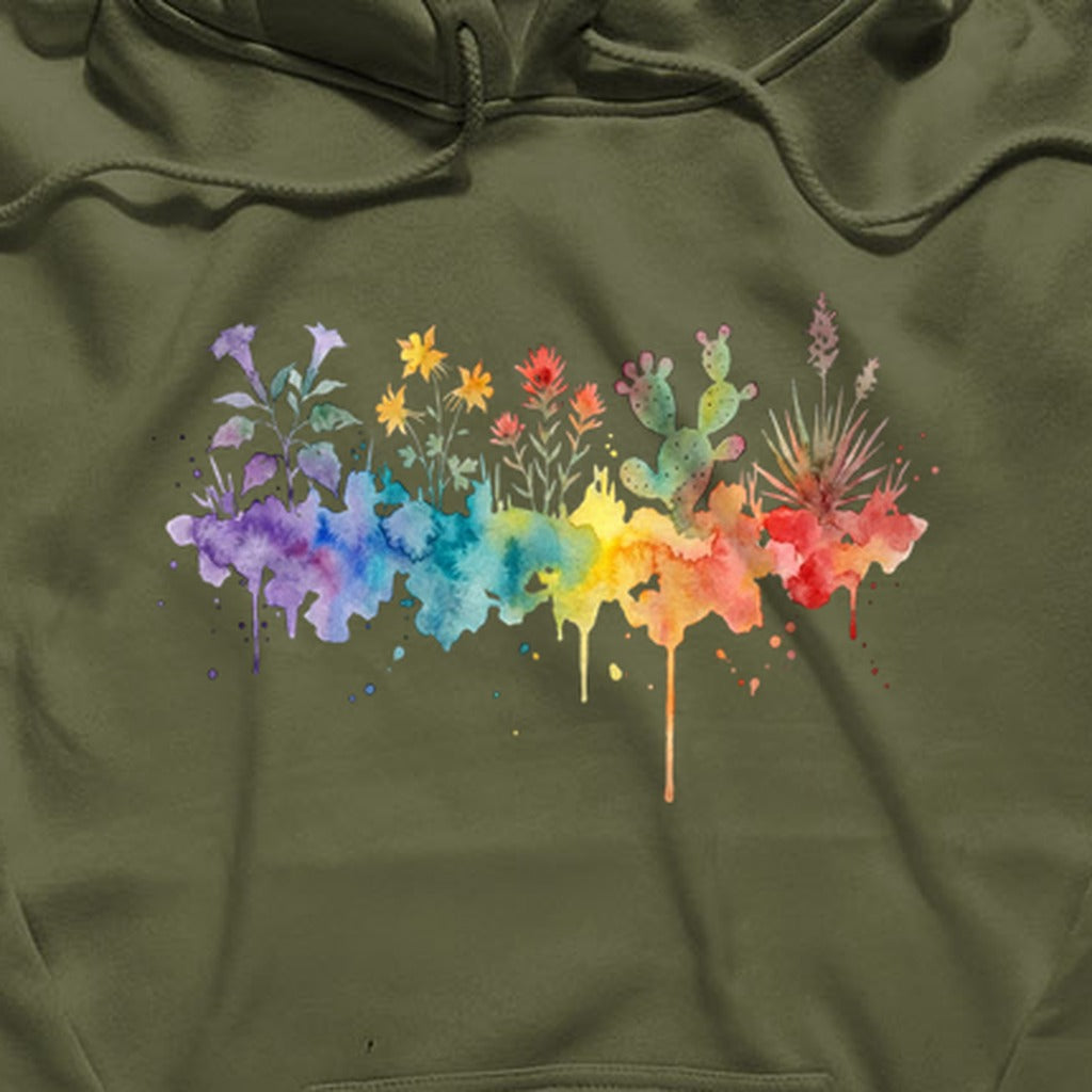 Watercolor Zion Wildflowers Hoodie