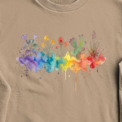 Watercolor Zion Wildflowers Crewneck Sweatshirt