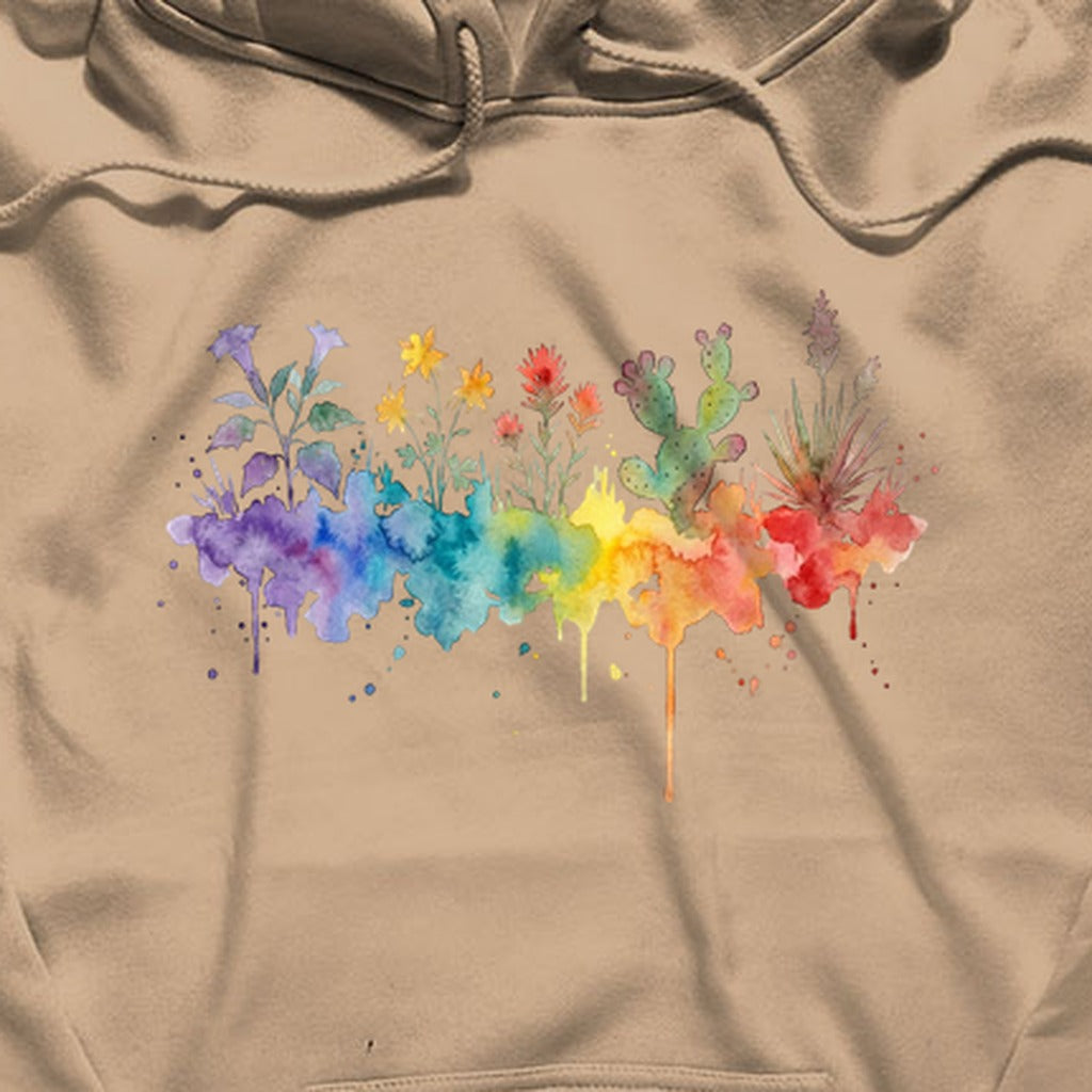 Watercolor Zion Wildflowers Hoodie