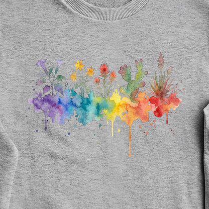 Watercolor Zion Wildflowers Crewneck Sweatshirt