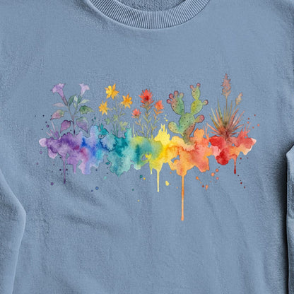 Watercolor Zion Wildflowers Crewneck Sweatshirt