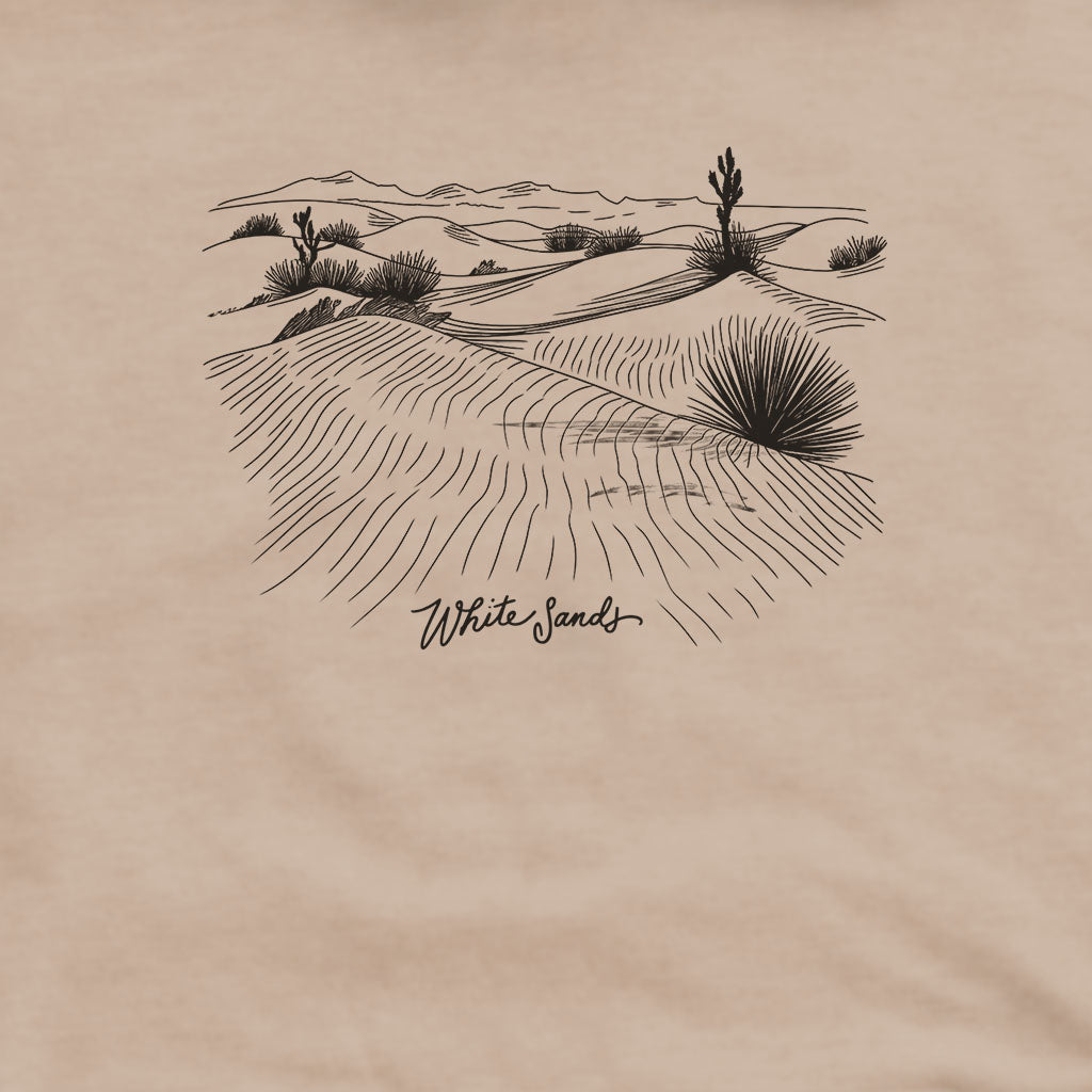 White Sands Line Drawing Hoodie