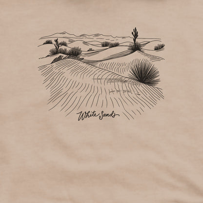 White Sands Line Drawing Hoodie