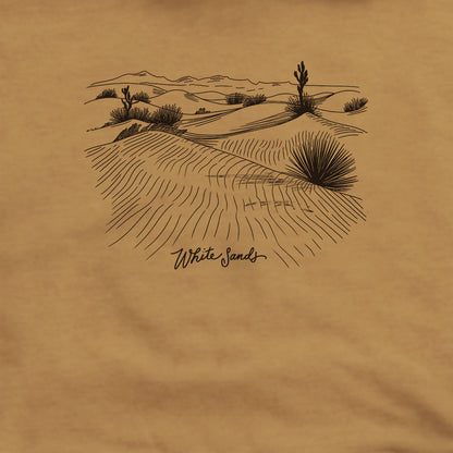 White Sands Line Drawing Hoodie