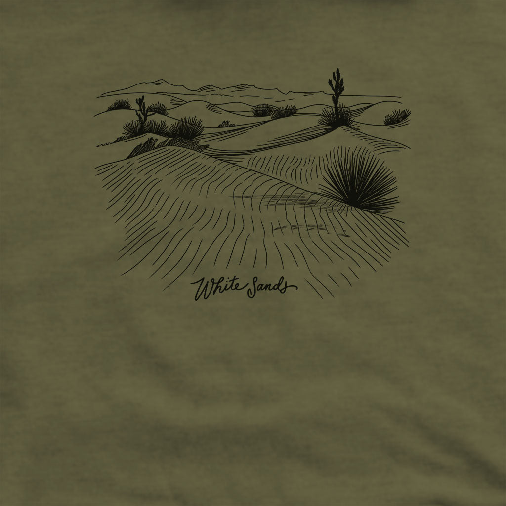 White Sands Line Drawing Hoodie