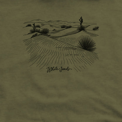 White Sands Line Drawing Hoodie