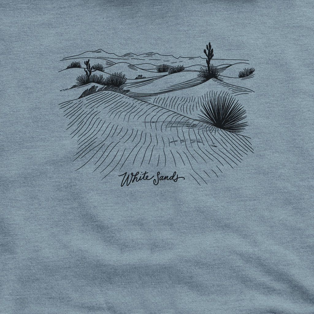 White Sands Line Drawing Hoodie