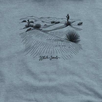 White Sands Line Drawing Hoodie
