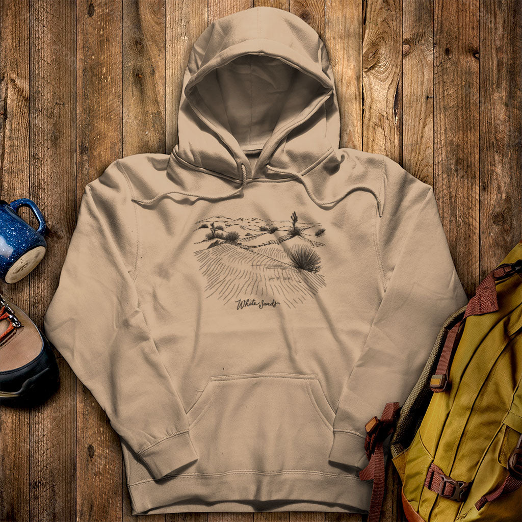 White Sands Line Drawing Hoodie