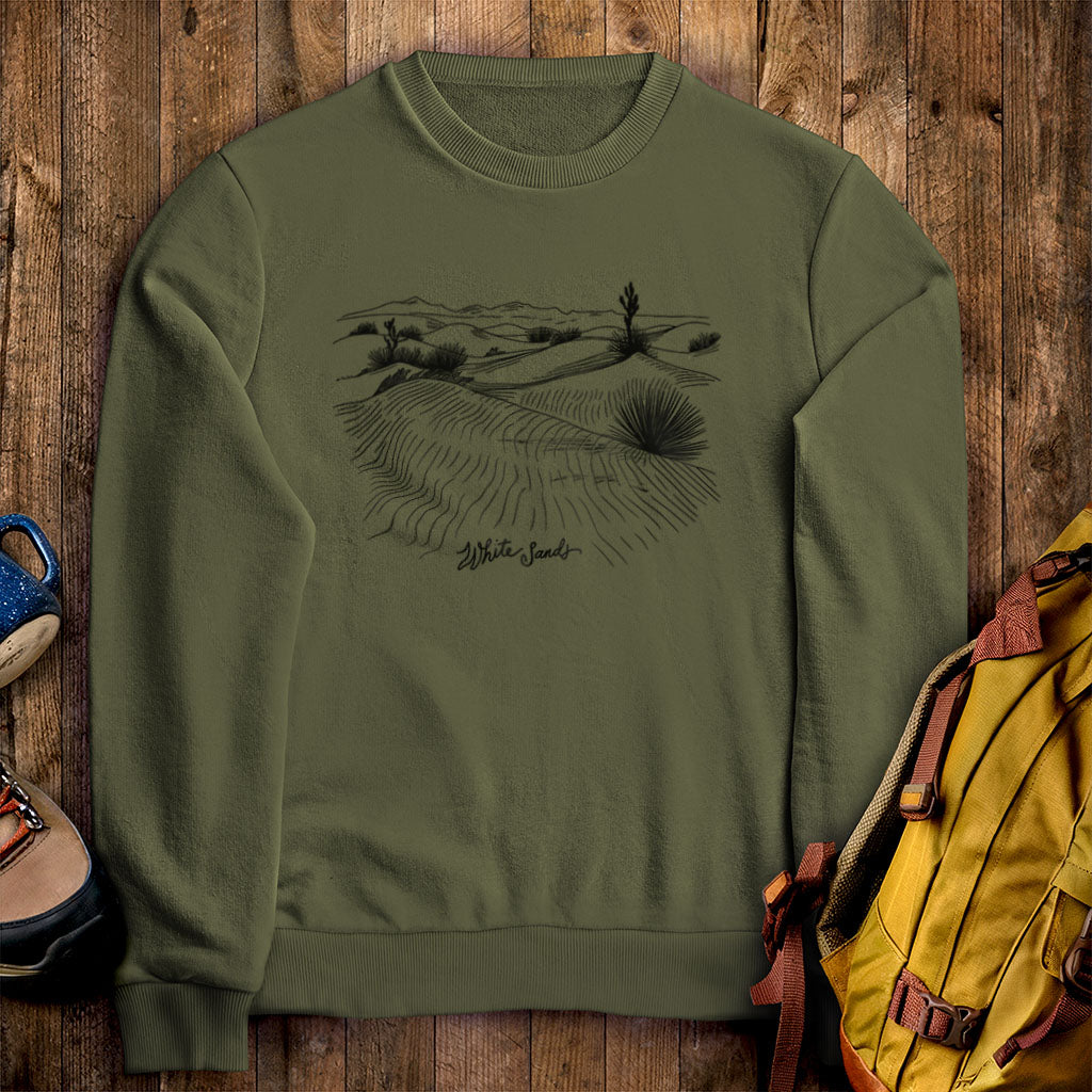 White Sands Line Drawing Crewneck Sweatshirt