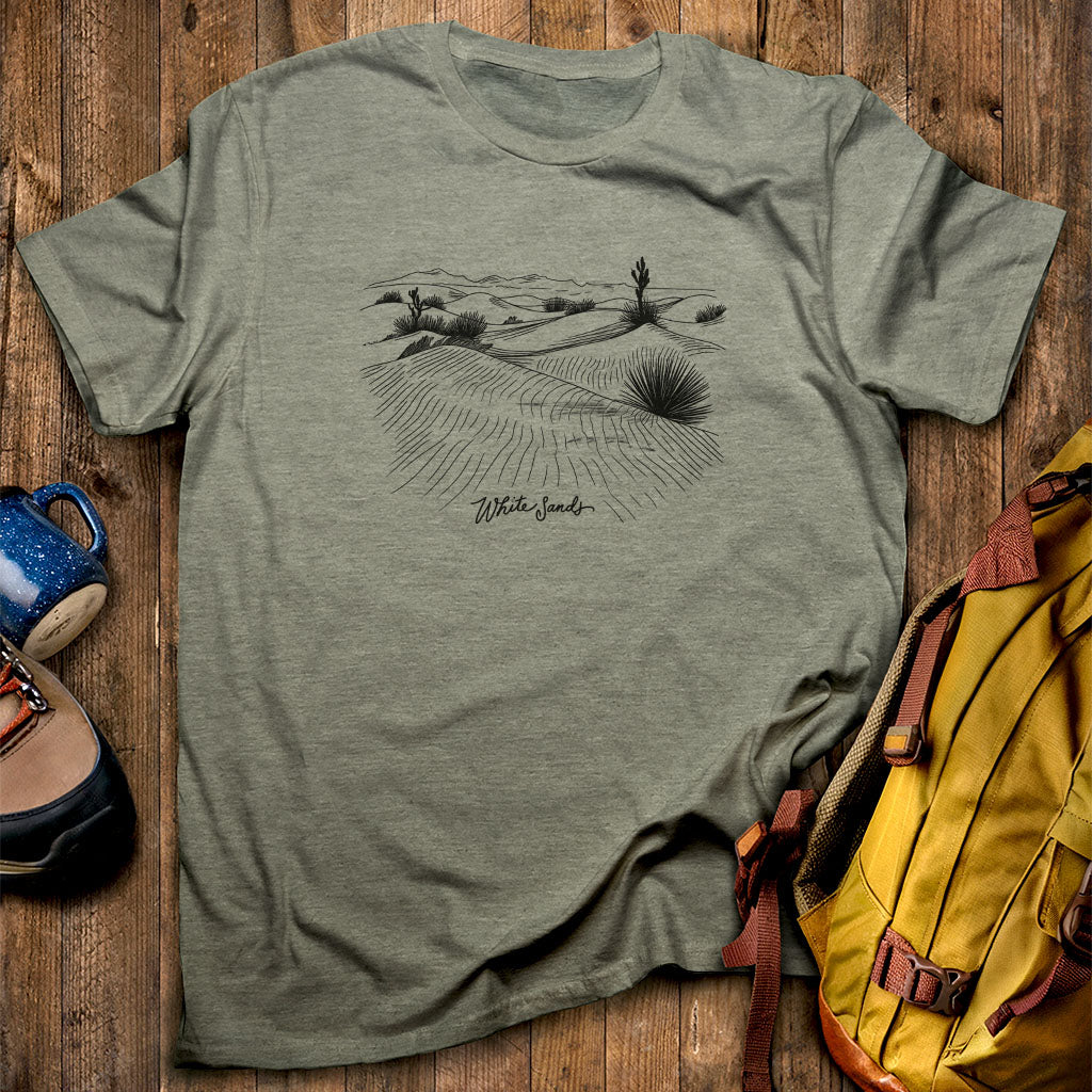 White Sands Line Drawing T-Shirt