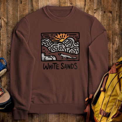 White Sands National Park Crewneck Sweatshirt Cocoa Adventure and Outdoors Themed Sweatshirt