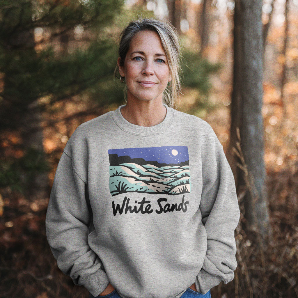 White Sands at Night Crewneck Sweatshirt