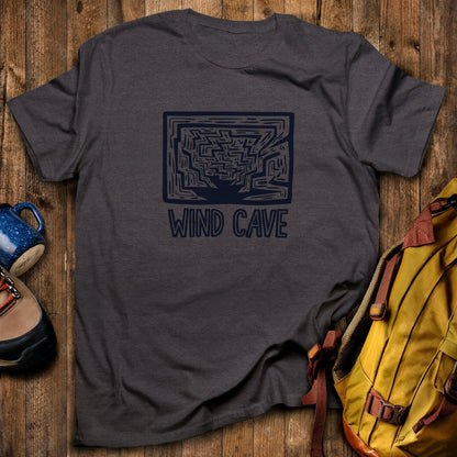Wind Cave National Park T-Shirt Dark Heather Adventure and Outdoors Themed T-Shirt