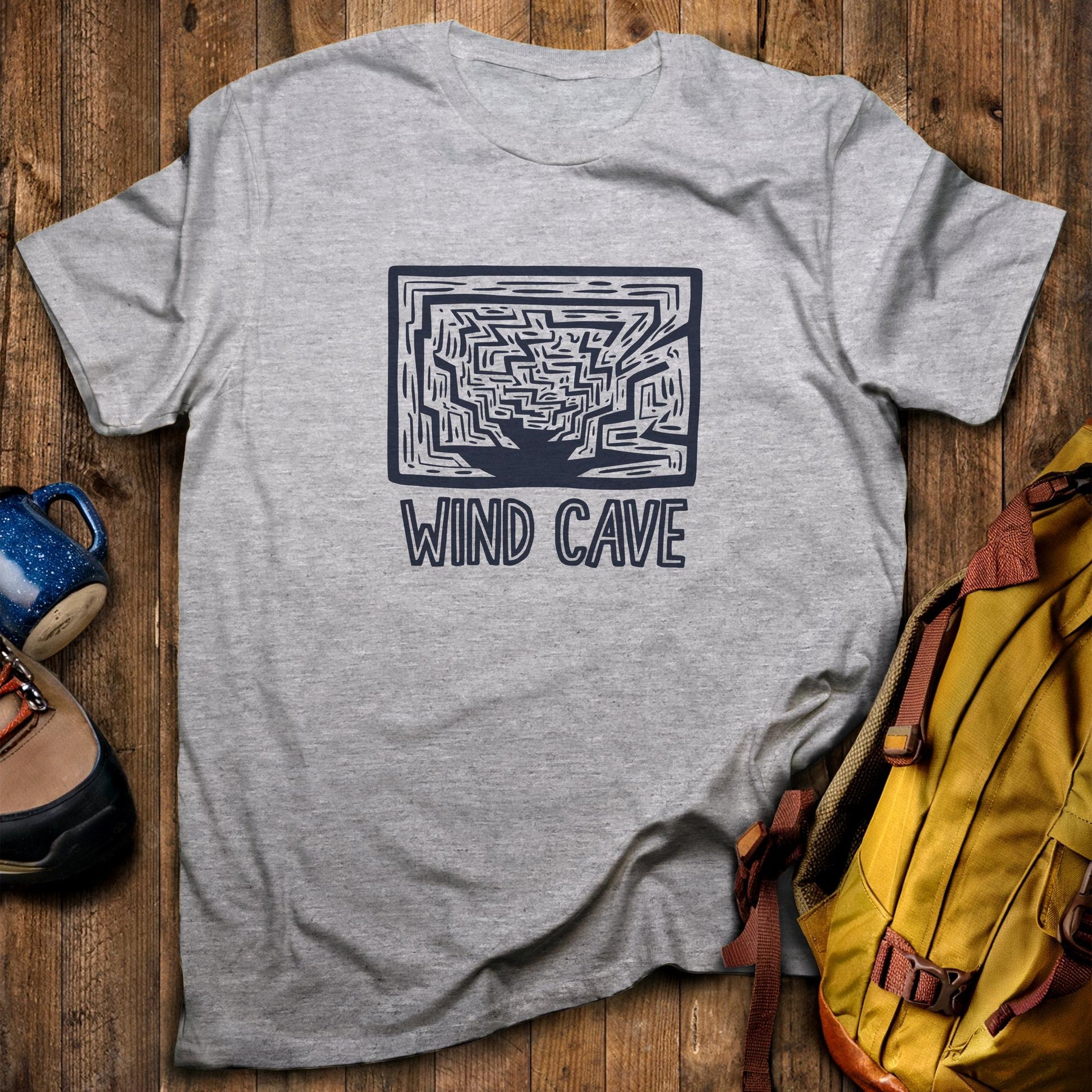 Wind Cave National Park T-Shirt Sport Grey Adventure and Outdoors Themed T-Shirt