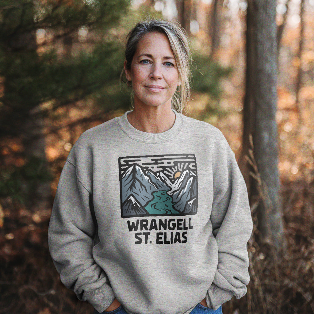 Wrangell-St. Elias National Park Crewneck Sweatshirt Adventure and Outdoors Themed Sweatshirt