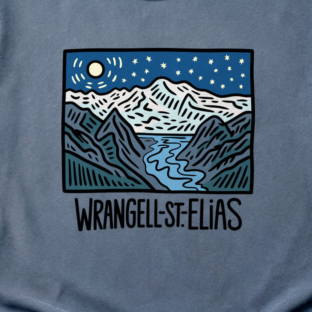 Wrangell St. Elias at Night Cotton T-Shirt