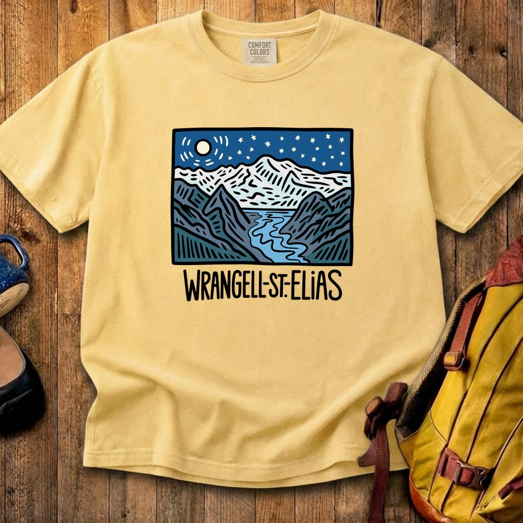 Wrangell St. Elias at Night Cotton T-Shirt