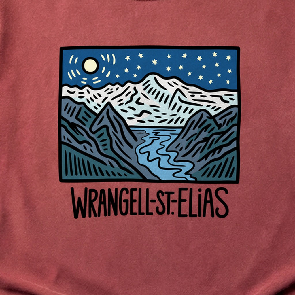 Wrangell St. Elias at Night Cotton T-Shirt
