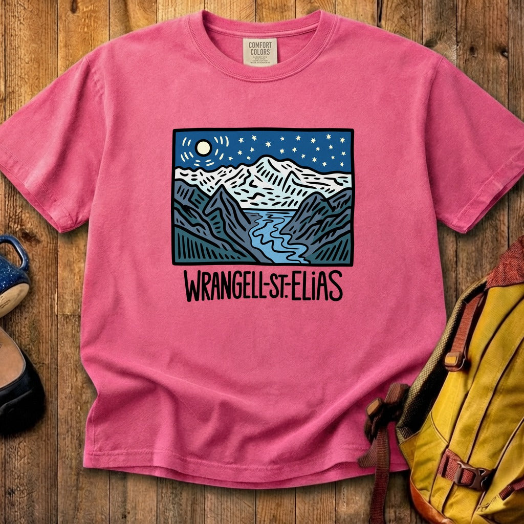 Wrangell St. Elias at Night Cotton T-Shirt