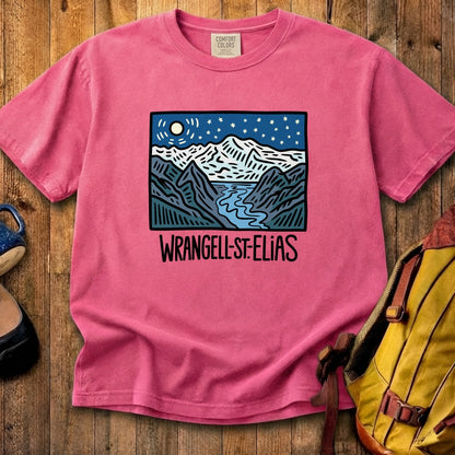 Wrangell St. Elias at Night Cotton T-Shirt