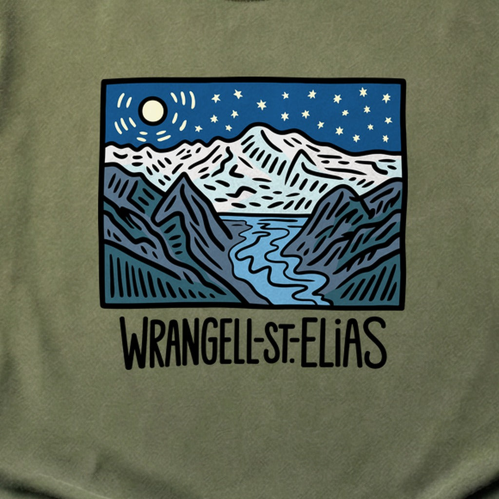 Wrangell St. Elias at Night Cotton T-Shirt
