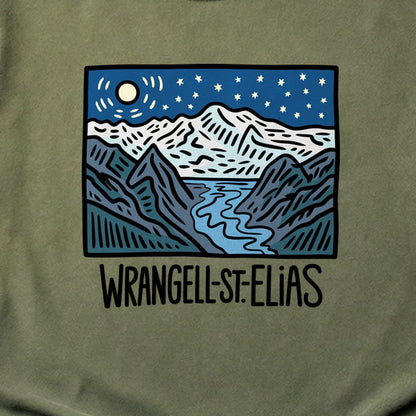 Wrangell St. Elias at Night Cotton T-Shirt