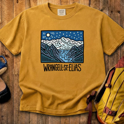 Wrangell St. Elias at Night Cotton T-Shirt