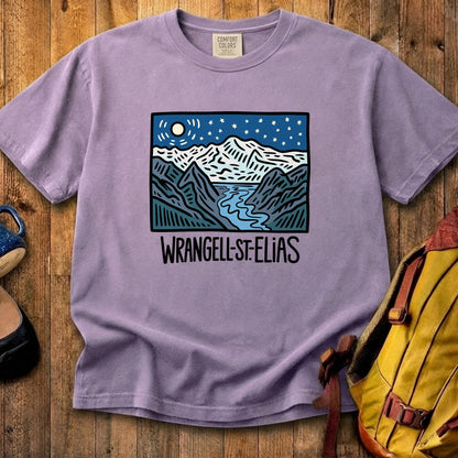 Wrangell St. Elias at Night Cotton T-Shirt