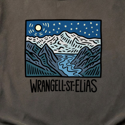 Wrangell St. Elias at Night Cotton T-Shirt
