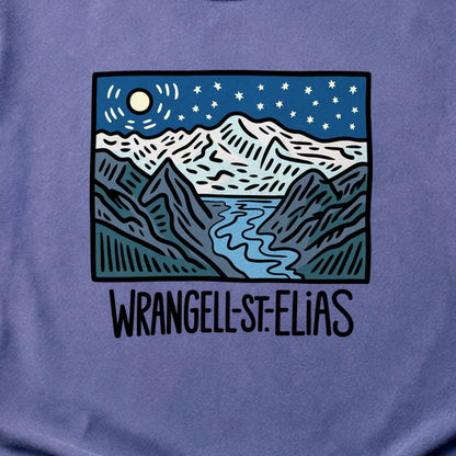 Wrangell St. Elias at Night Cotton T-Shirt
