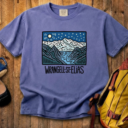 Wrangell St. Elias at Night Cotton T-Shirt
