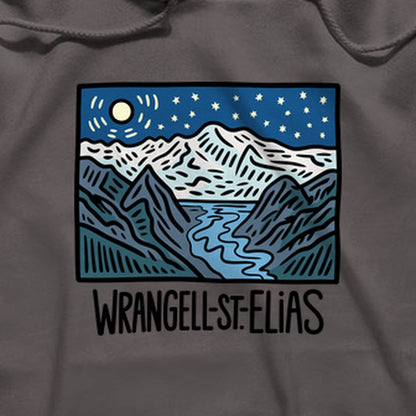 Wrangell St. Elias at Night Hoodie