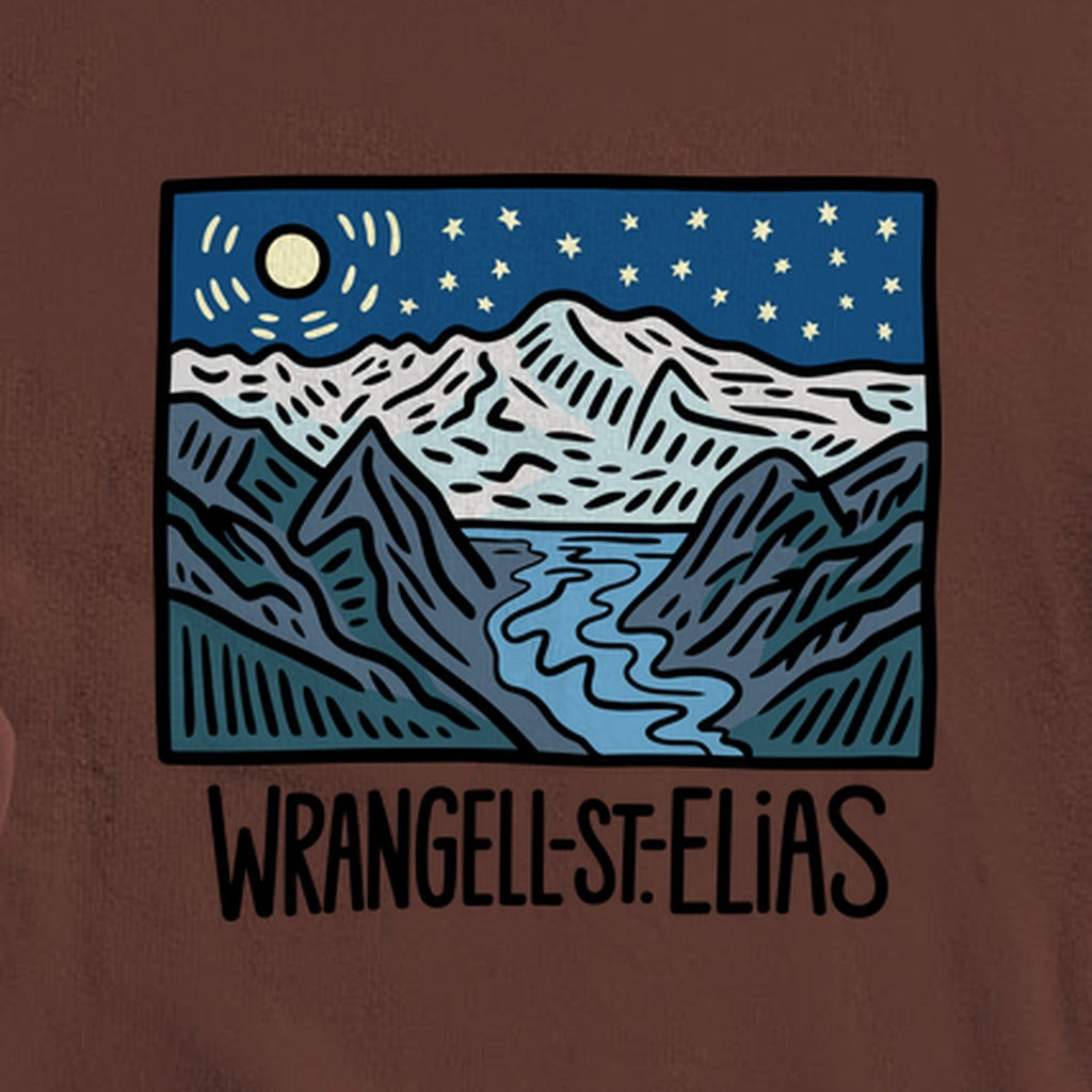 Wrangell St. Elias at Night Crewneck Sweatshirt
