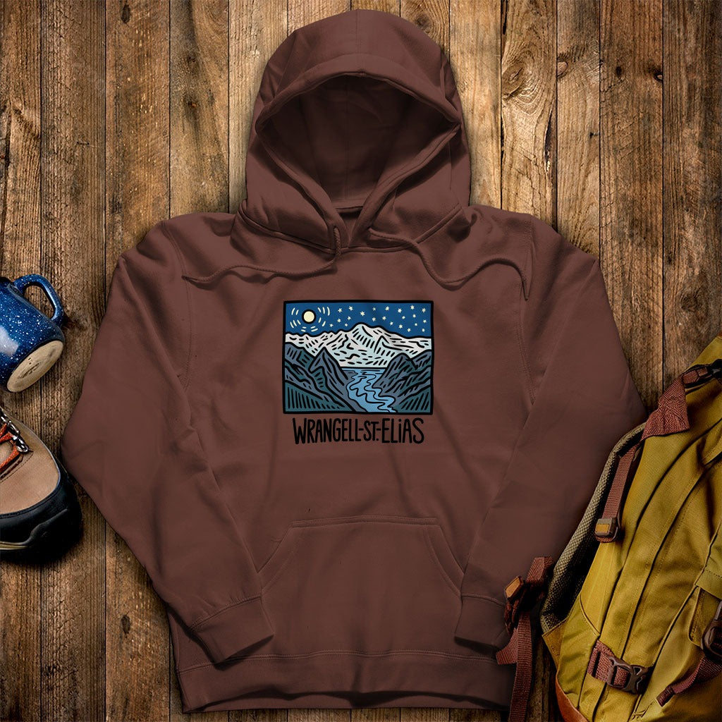 Wrangell St. Elias at Night Hoodie